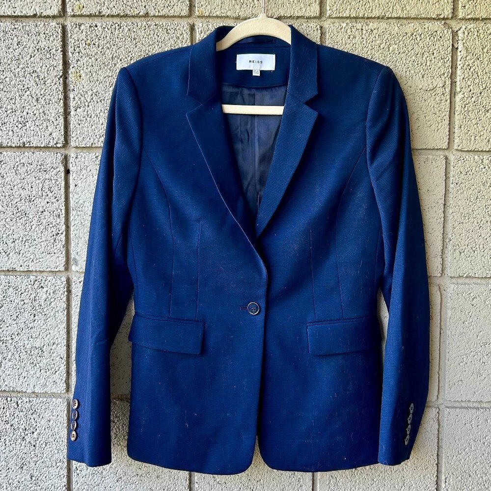 Reiss Blazer, navy, women's size 8 (US)